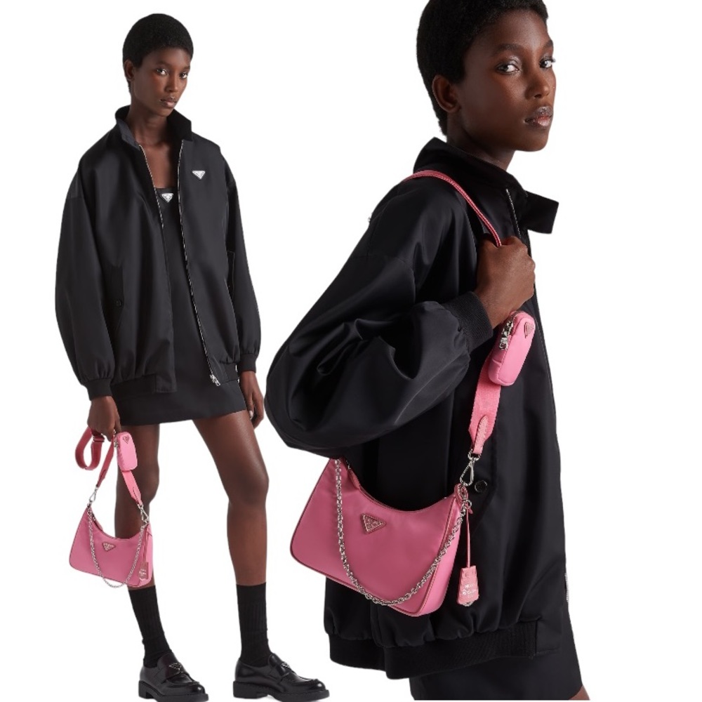 New!!! Prada Re-Edition 2005 Re-Nylon Shoulder/Crossbody Bag in Begonia Pink - Picture 2 of 16